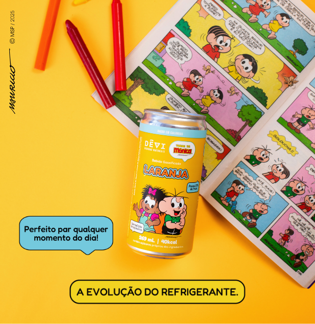 DÊVI E TURMA DA MÔNICA REFRI DE LARANJA